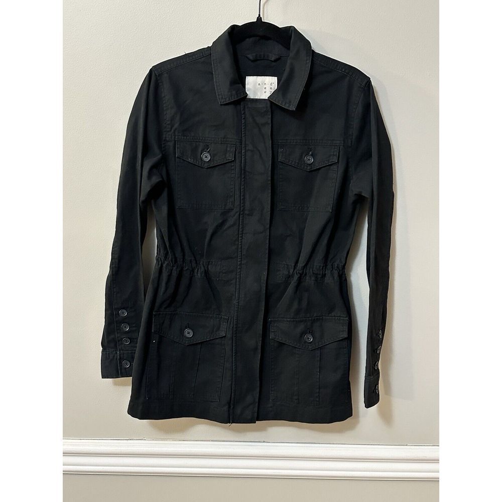* A New Day Women's Jacket Coat Gray Size‎ S Fitted Military Light Army